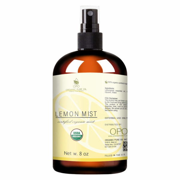 Lemon Mist 8 oz - USDA Certified Lemongrass Mist